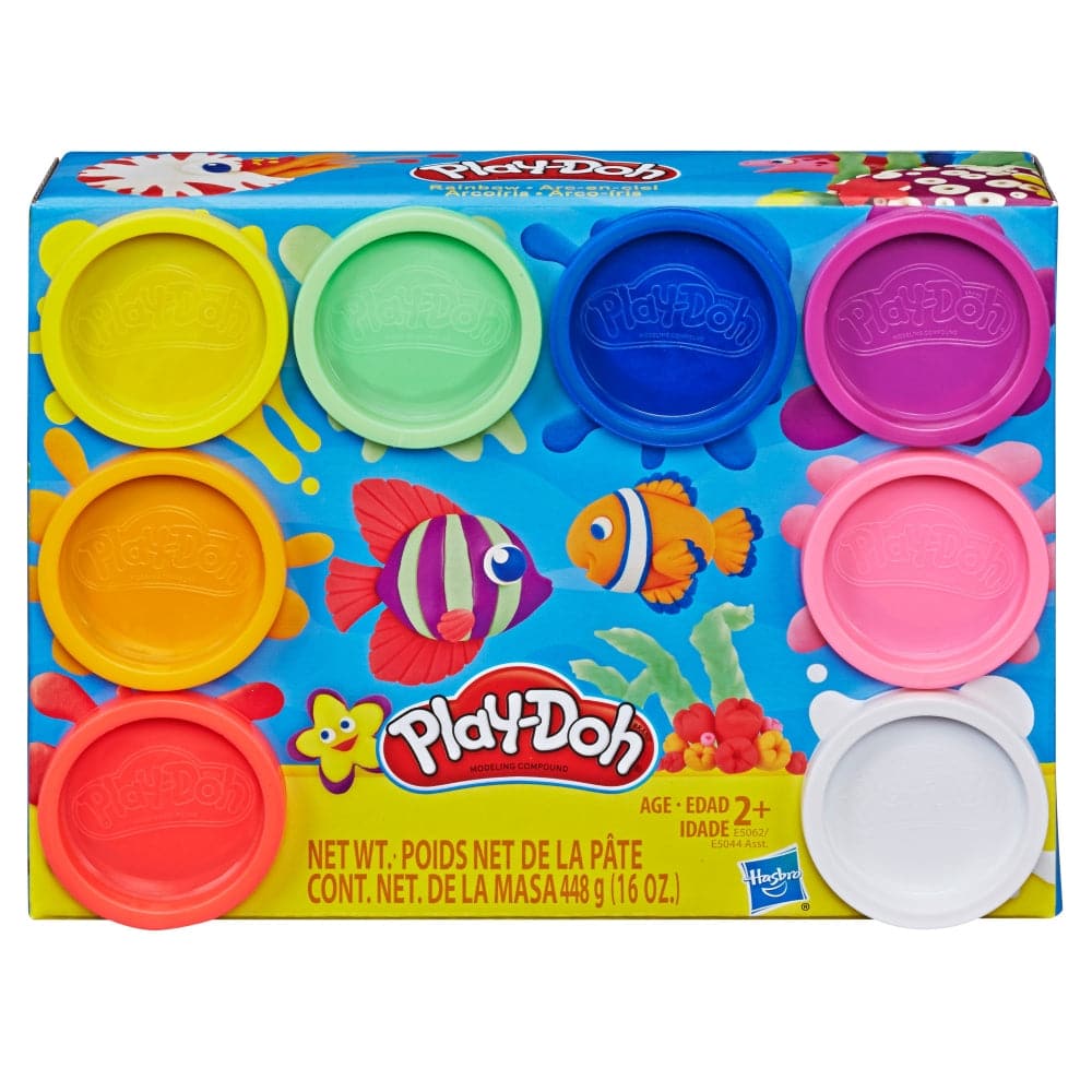 Hasbro-Play-Doh Modeling Compound 8-Pack of Colors-E5062-Rainbow-Legacy Toys