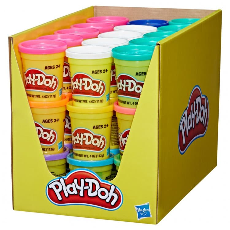  Play-Doh 2-Pack of Cans (Blue and Red) : Toys & Games