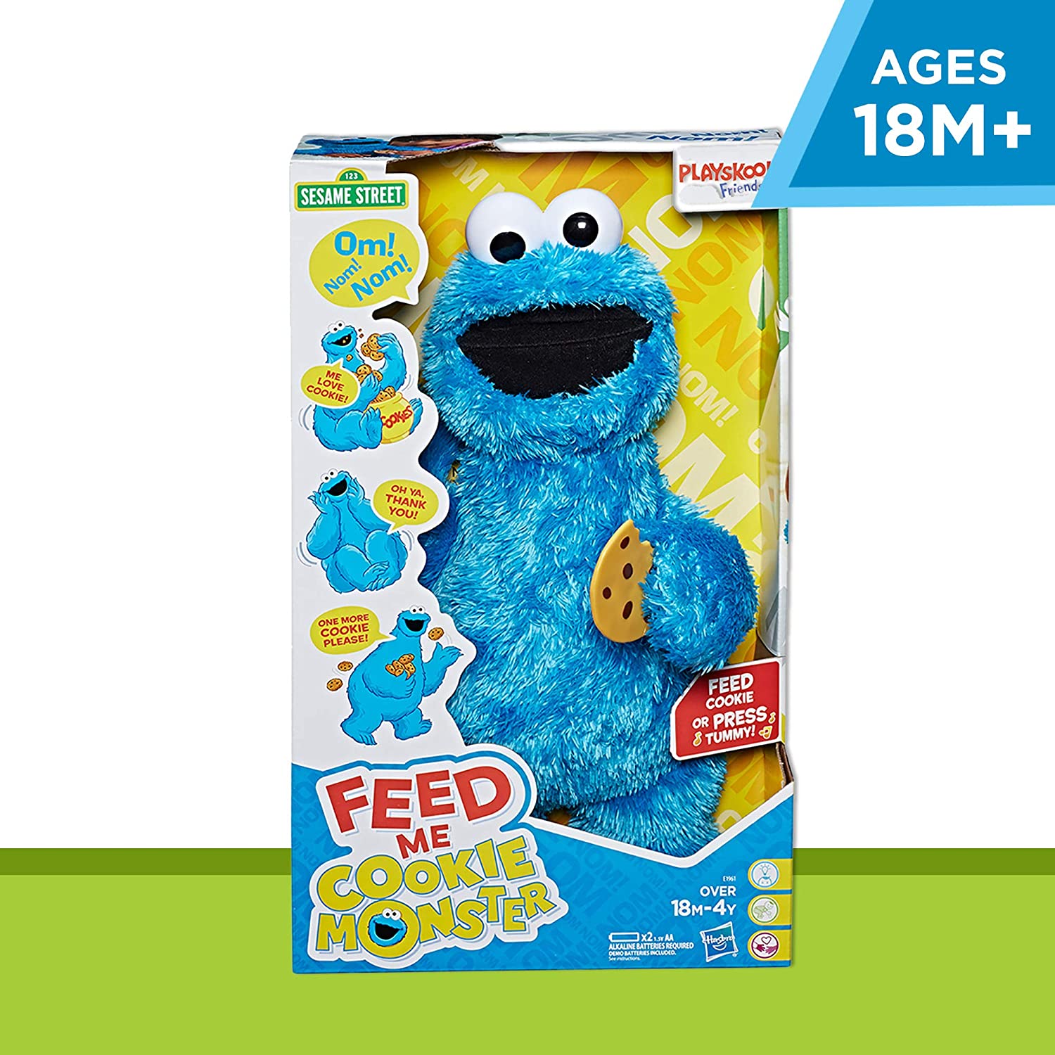 Hasbro-Sesame Street Feed Me Cookie Monster Plush-E1961-Legacy Toys