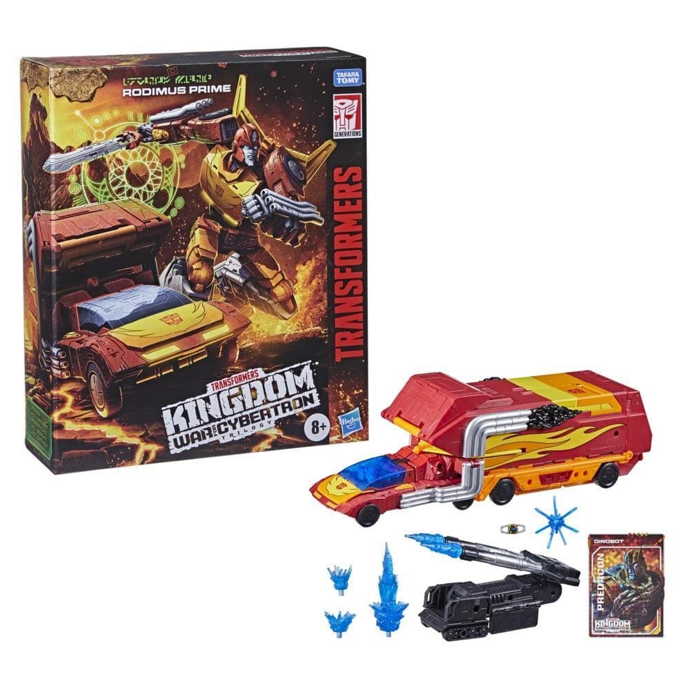 Hasbro-Transformers Generations War for Cybertron: Kingdom Commander - Rodimus Prime with Trailer Action Figure-F1153-Legacy Toys