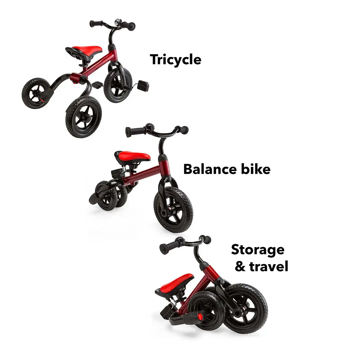 HearthSong-2-in-1 Folding Tricycle & Balance Bike-CG733477-Legacy Toys