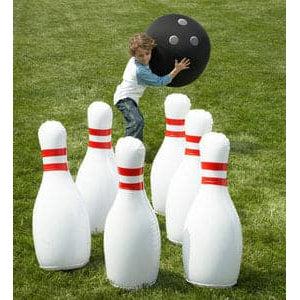 HearthSong-Indoor/Outdoor Giant Inflatable Bowling Game With 29