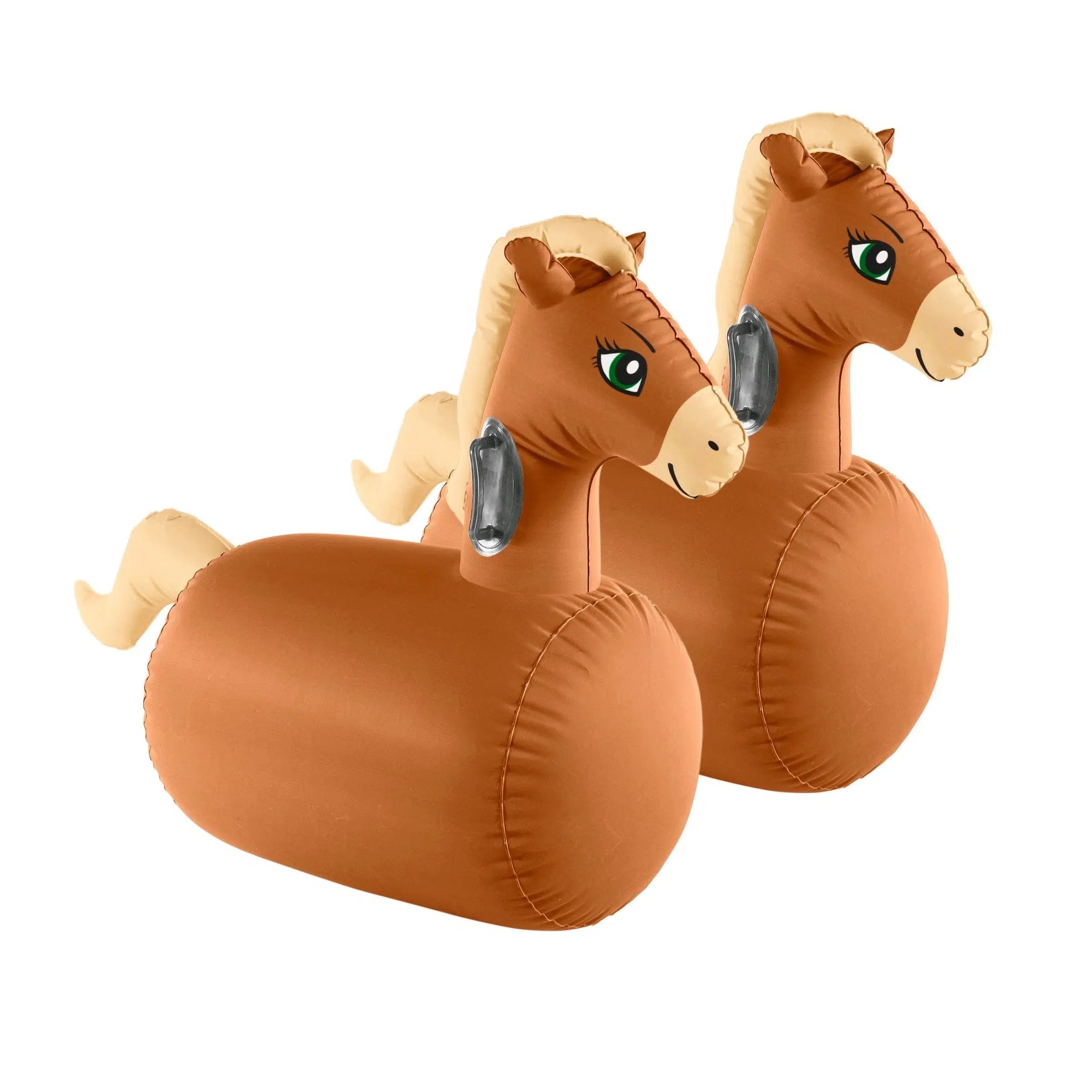 HearthSong-Inflatable Ride-On Hop ‘n Go Horses , Set of 2-CG733342-Legacy Toys
