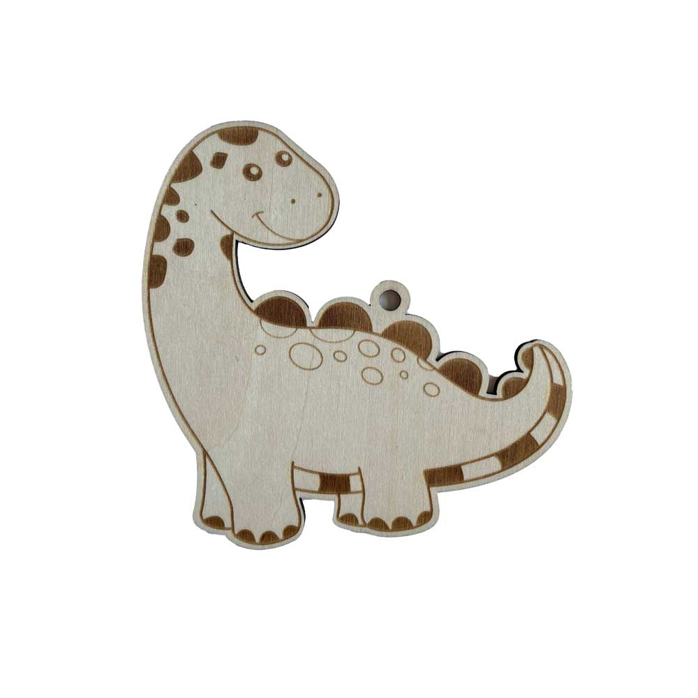 Idako-Personalized Wooden Christmas Ornament Brontosaurus Dinosaur-ORN009-Legacy Toys