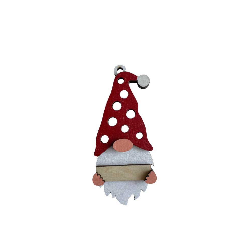 Idako-Personalized Wooden Christmas Ornament Gnome-ORN017-Legacy Toys