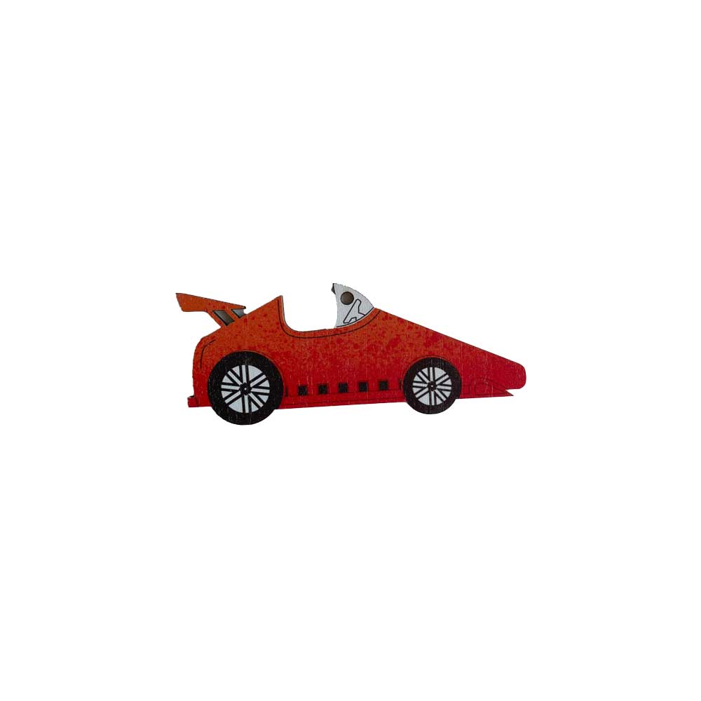 Idako-Personalized Wooden Christmas Ornament Race Car-ORN014-Legacy Toys