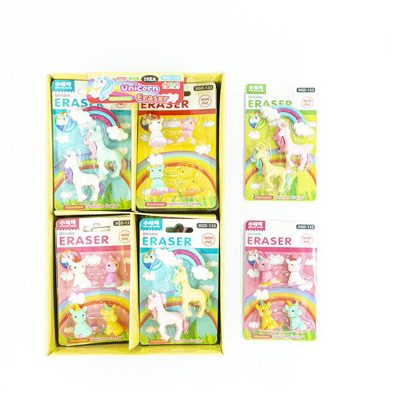 IDAKO-Unicorn Series Mini Erasers Card-ID211-Legacy Toys