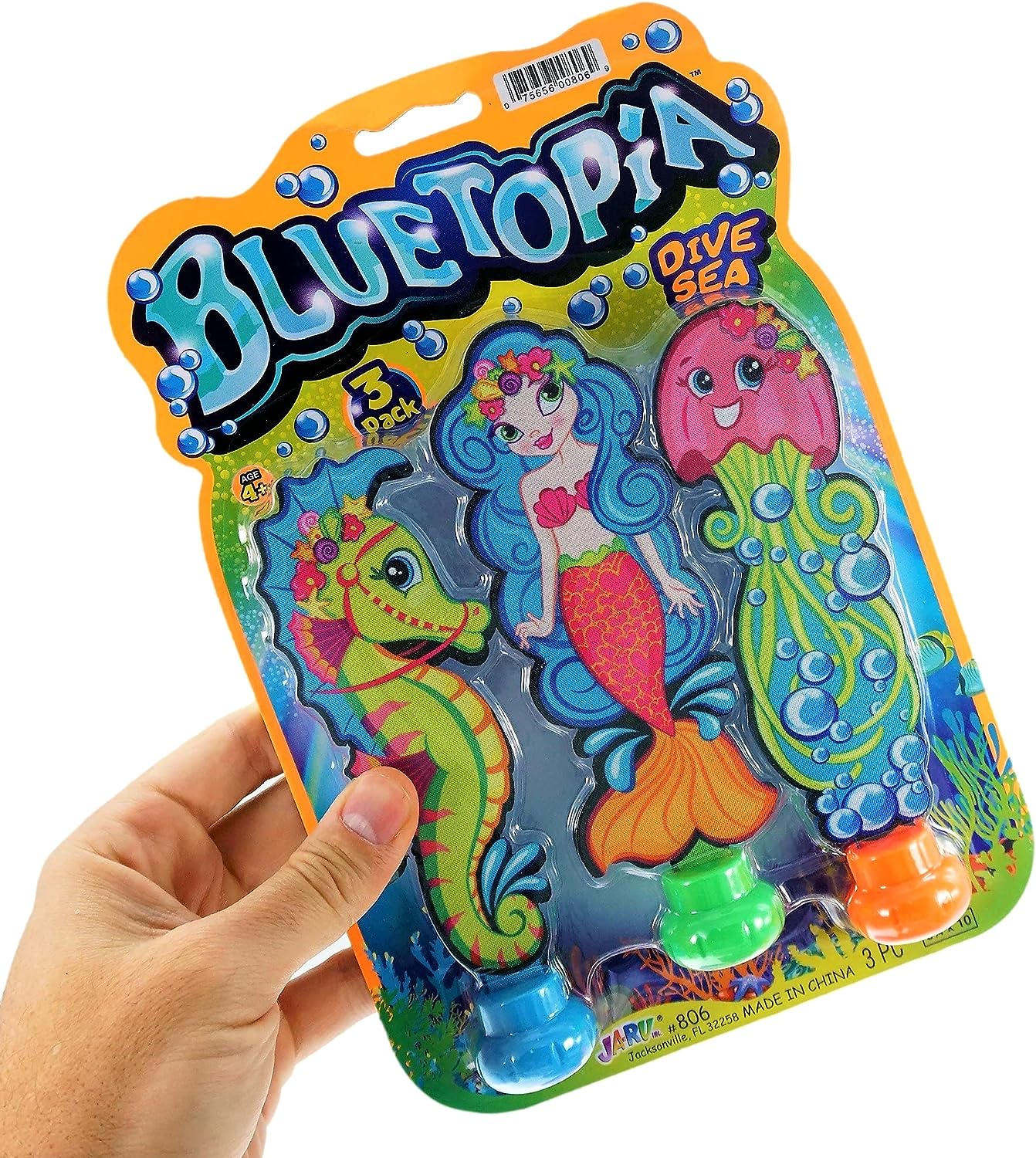 JA-RU-Bluetopia Dive Sea Animals 3 Pack-806-Legacy Toys