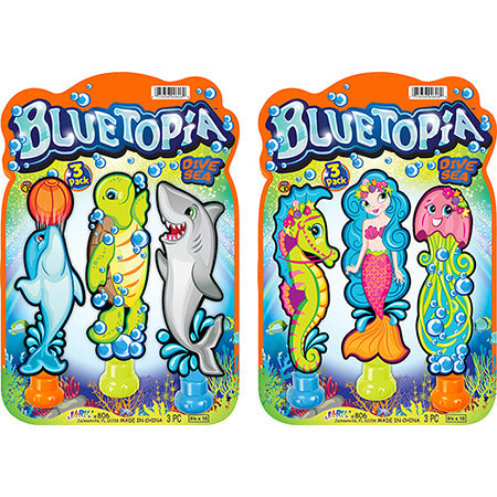 JA-RU-Bluetopia Dive Sea Animals 3 Pack-806-Legacy Toys