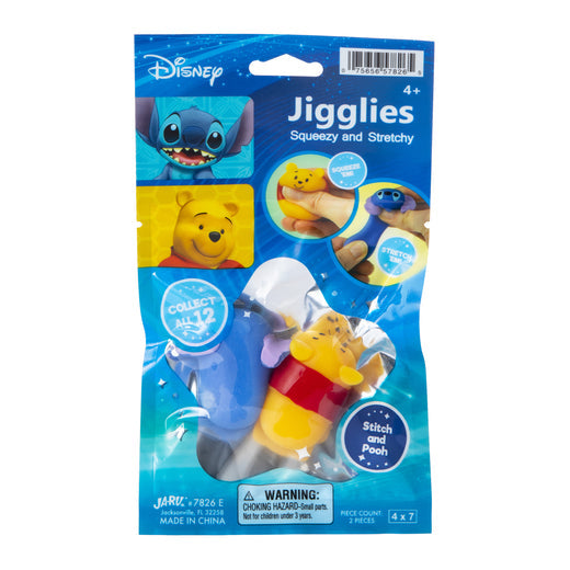 JA-RU-Disney Jigglies 2 Pack - Stitch and Pooh-7826 E-Legacy Toys