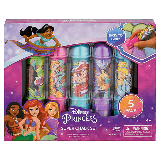 JA-RU-Disney Princess Super Chalk Set 5 Pack-26904-Legacy Toys