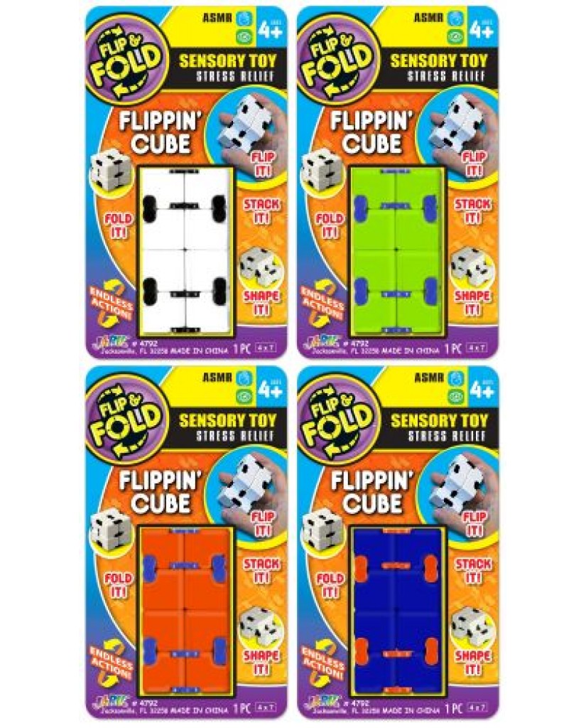 JA-RU-Flip & Fold Sensory Toy Flippin' Cube-4792-Legacy Toys