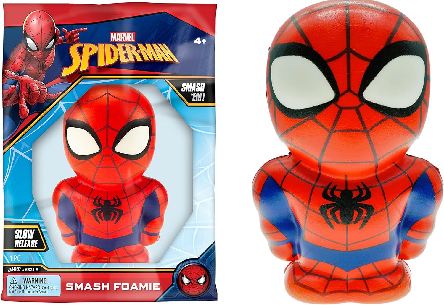 JA-RU-Marvel Squish Foamies - Spider-Man-6811 A-Legacy Toys