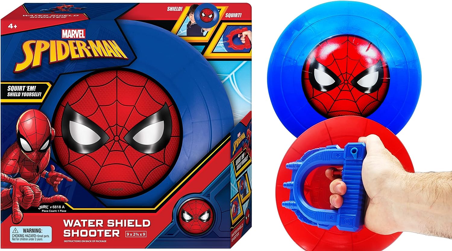 JA-RU-Marvel Water Shield Shooter - Spider-Man-16818-Legacy Toys