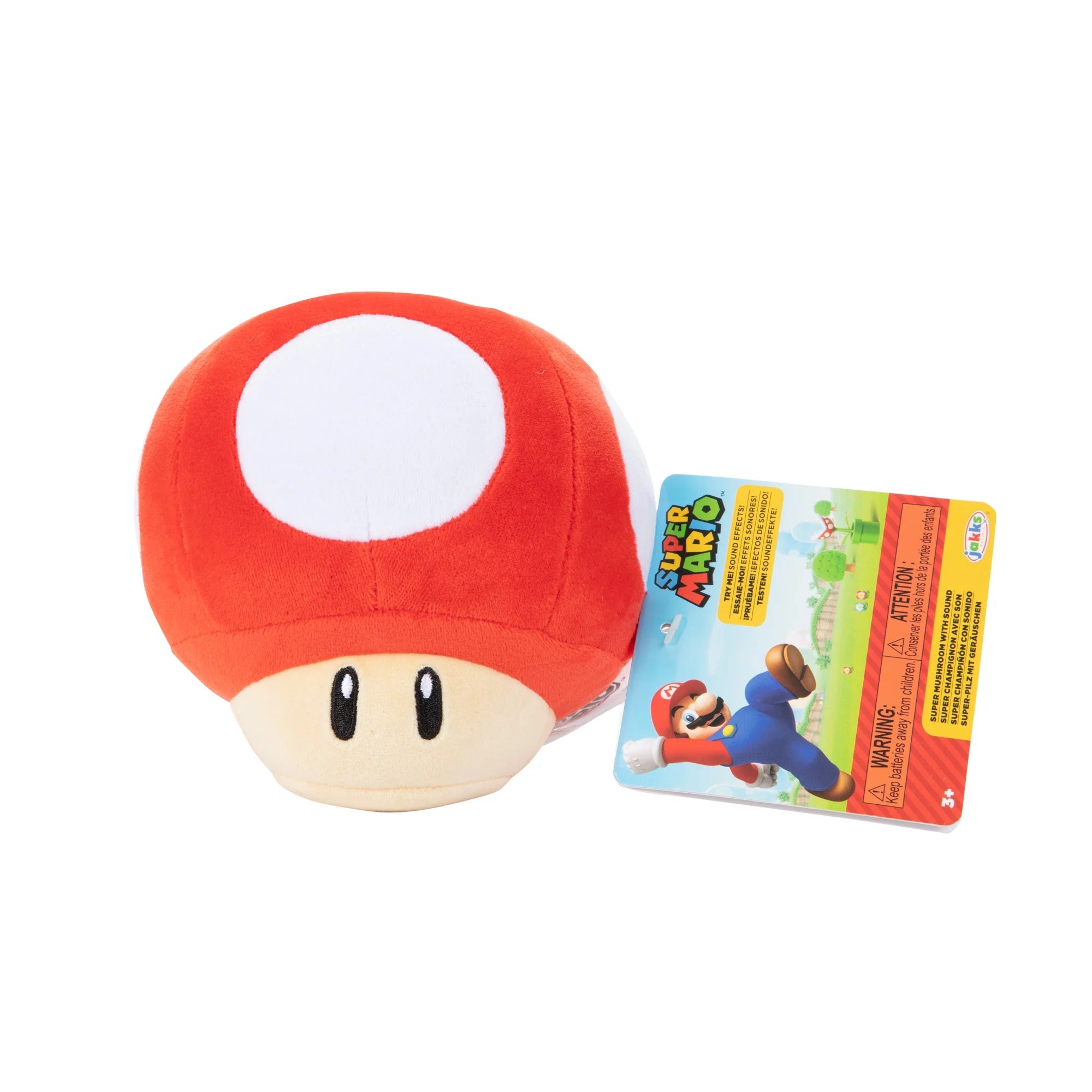 Jakks Pacific-Nintendo SFX Plush-41530-Super Mushroom-Legacy Toys