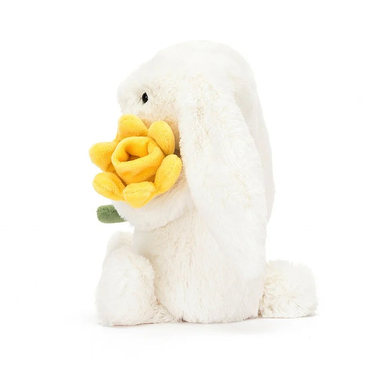 Jellycat-Bashful Bunny - White with Daffodil - Little 7