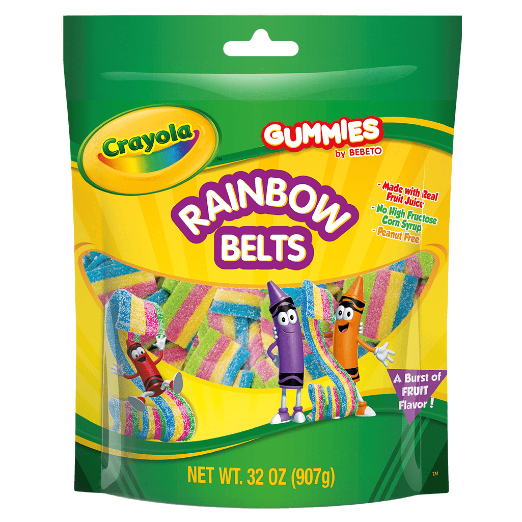 Kervan-Crayola 2 lb Bag - Sour Rainbow Belts-1321-1-Single-Legacy Toys