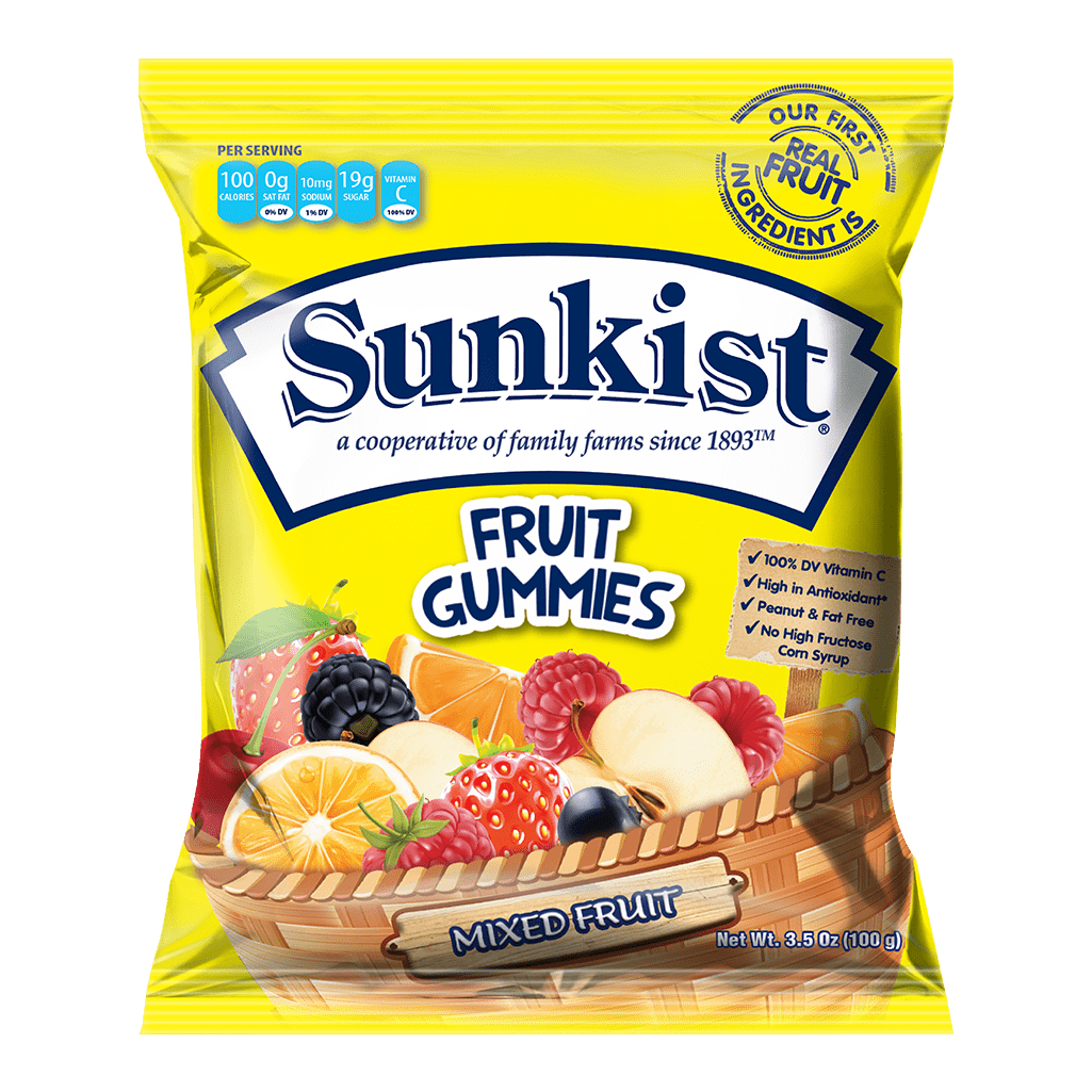 Kervan-Sunkist® Fruit Gummies - Mixed Fruit 3.5 oz. Bag-1515-1-Single-Legacy Toys