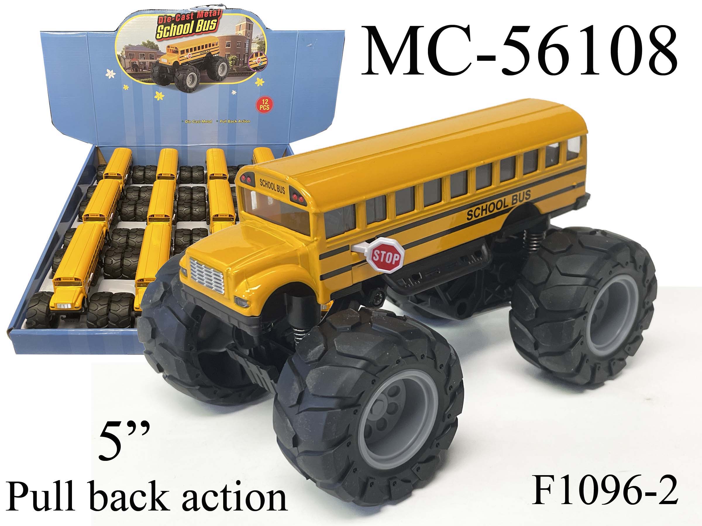 Kinsmart-5" Diecast Big Wheel School Bus-MC-56108-Legacy Toys
