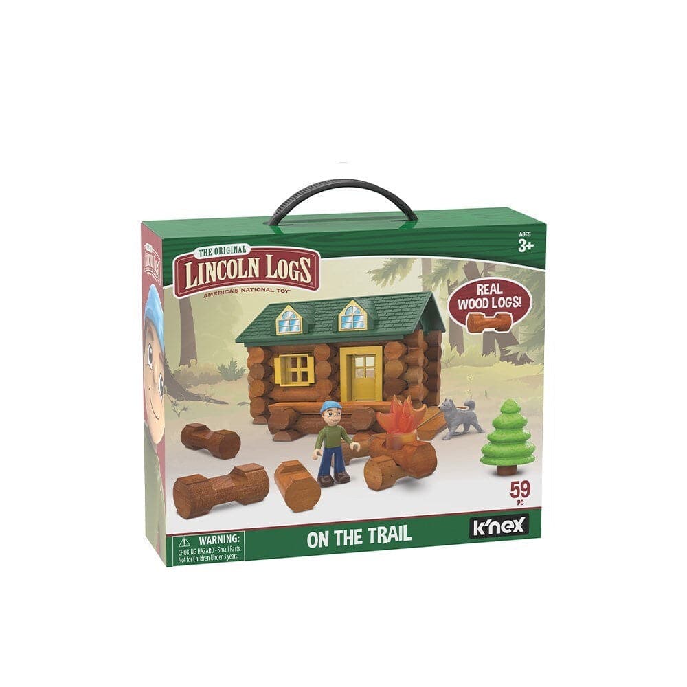 KNEX-Lincoln Logs - 59 Piece On The Trail Building Set-00821-Legacy Toys