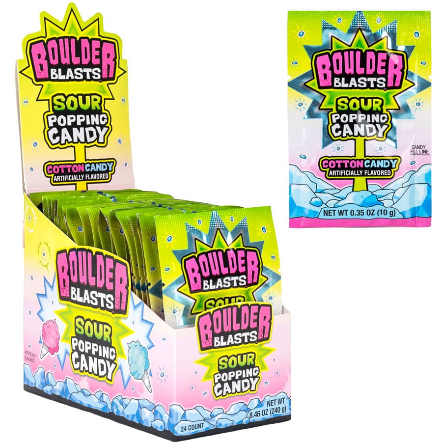 Koko's-Boulder Blast Sour Cotton Candy Popping Candy - Single-62586-Legacy Toys