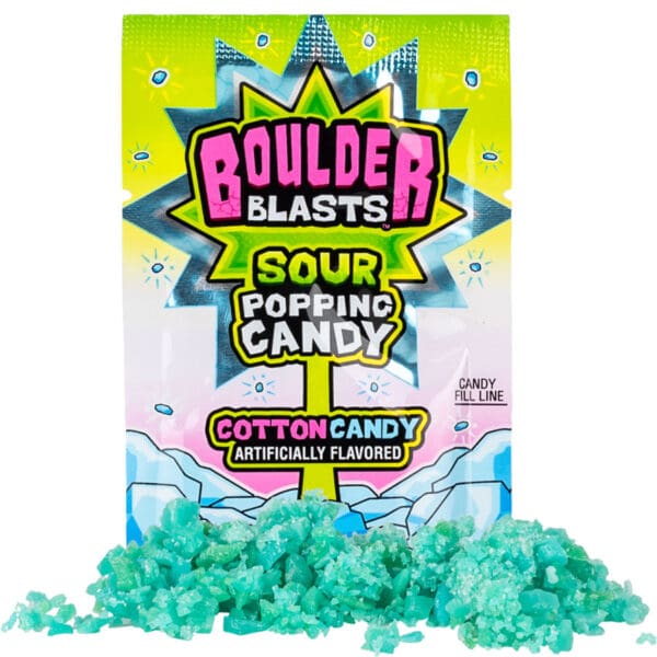 Koko's-Boulder Blast Sour Cotton Candy Popping Candy - Single-62586-Legacy Toys