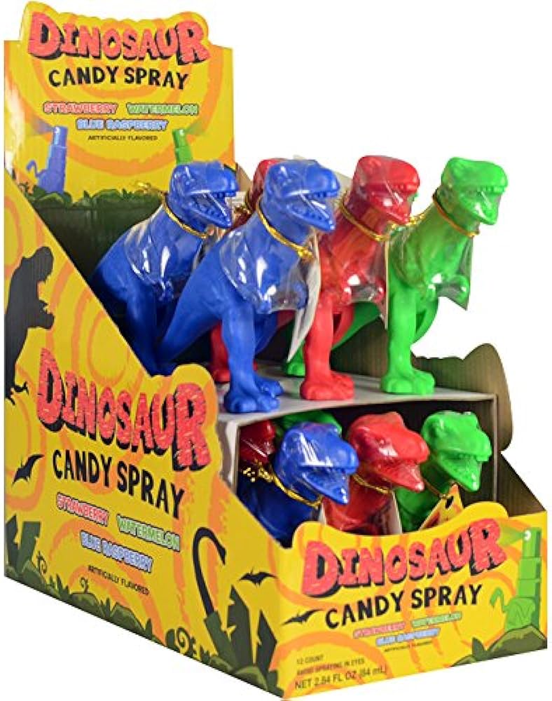 Koko's-Dinosaur Candy Spray-62588-Box of 12-Legacy Toys