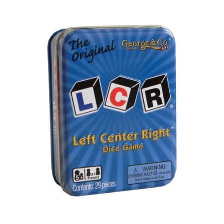 Koplow Games-LCR Left, Center, Right, Blue Tin-119-Legacy Toys