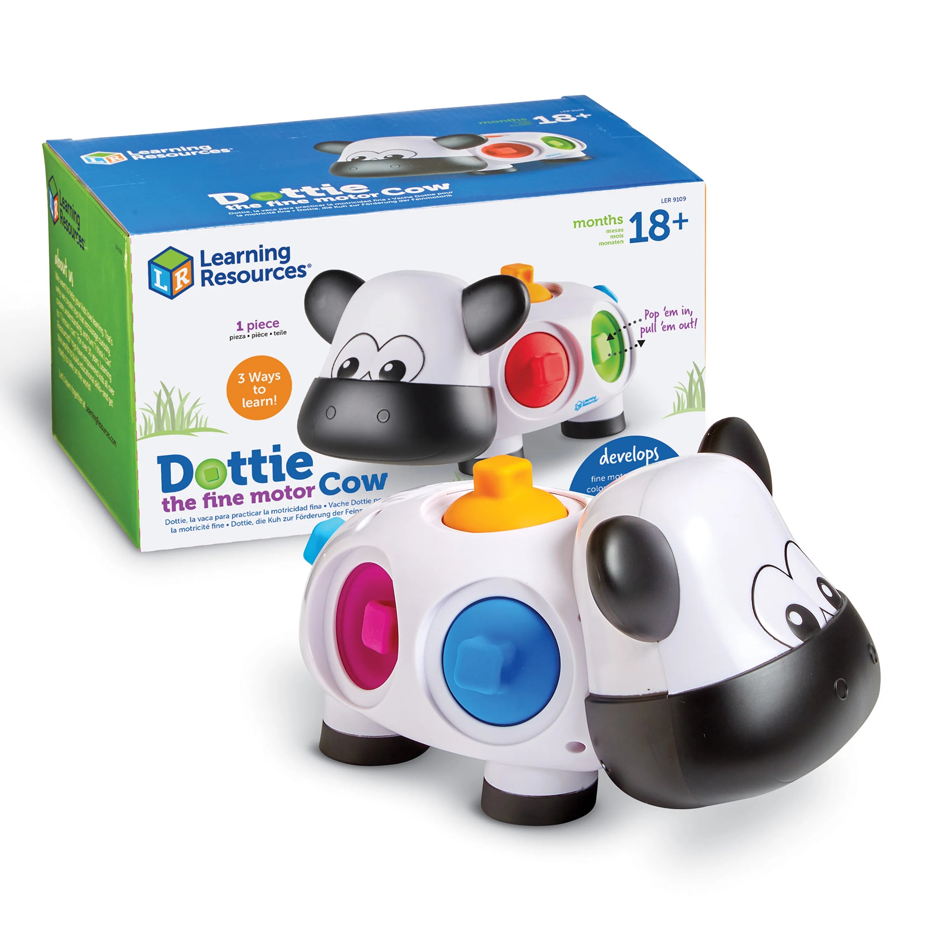 Learning Resources-Dottie the Fine Motor Cow-LER9109-Legacy Toys