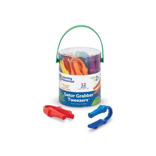 Learning Resources-Gator Grabber Tweezers, Set of 12-LER2963-Legacy Toys