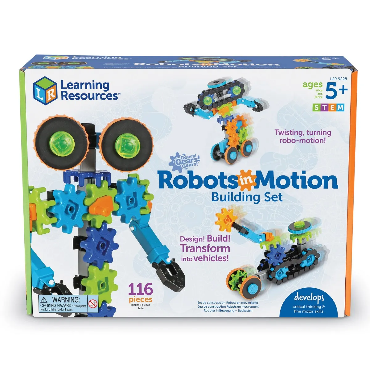 Learning Resources-Gears! Gears! Gears! Robots in Motion-LER9228-Legacy Toys