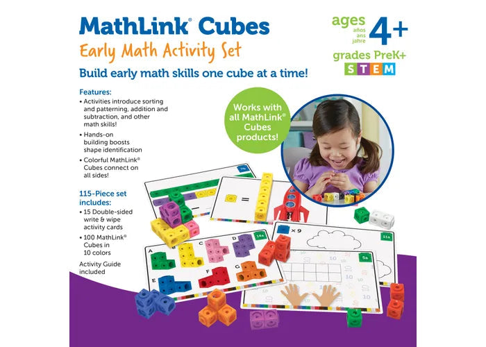 Learning Resources-Mathlink Cubes Early Math Activity Set-LER4286-Legacy Toys