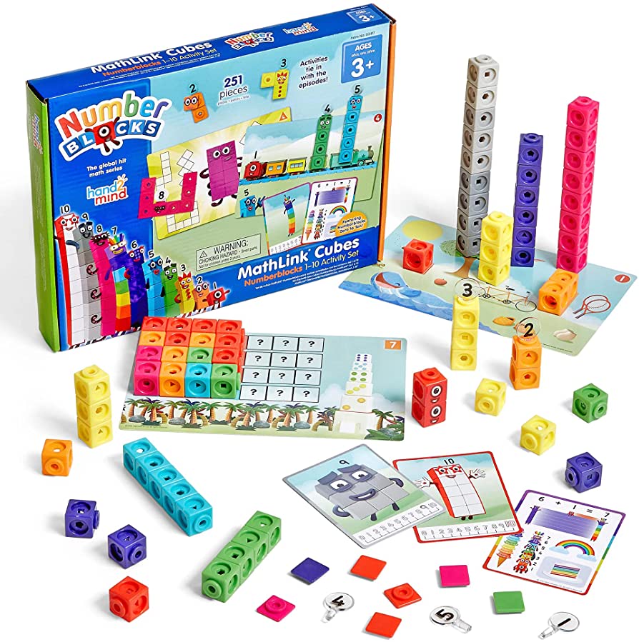 Learning Resources-Mathlink Cubes, Numberblocks 1-10 Set-93417-Legacy Toys