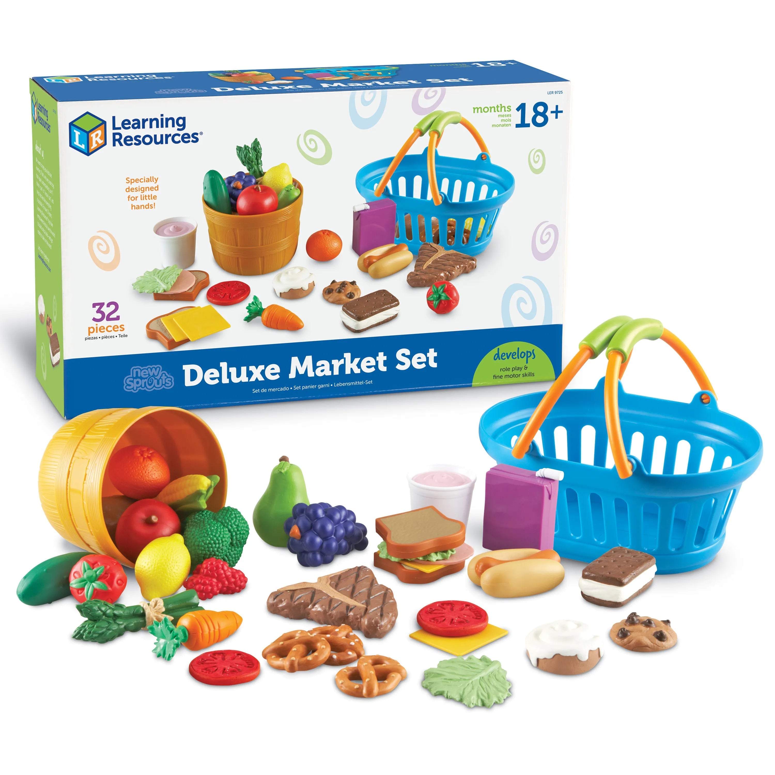 Learning Resources-New Sprouts Deluxe Market Set-LER9725-Legacy Toys