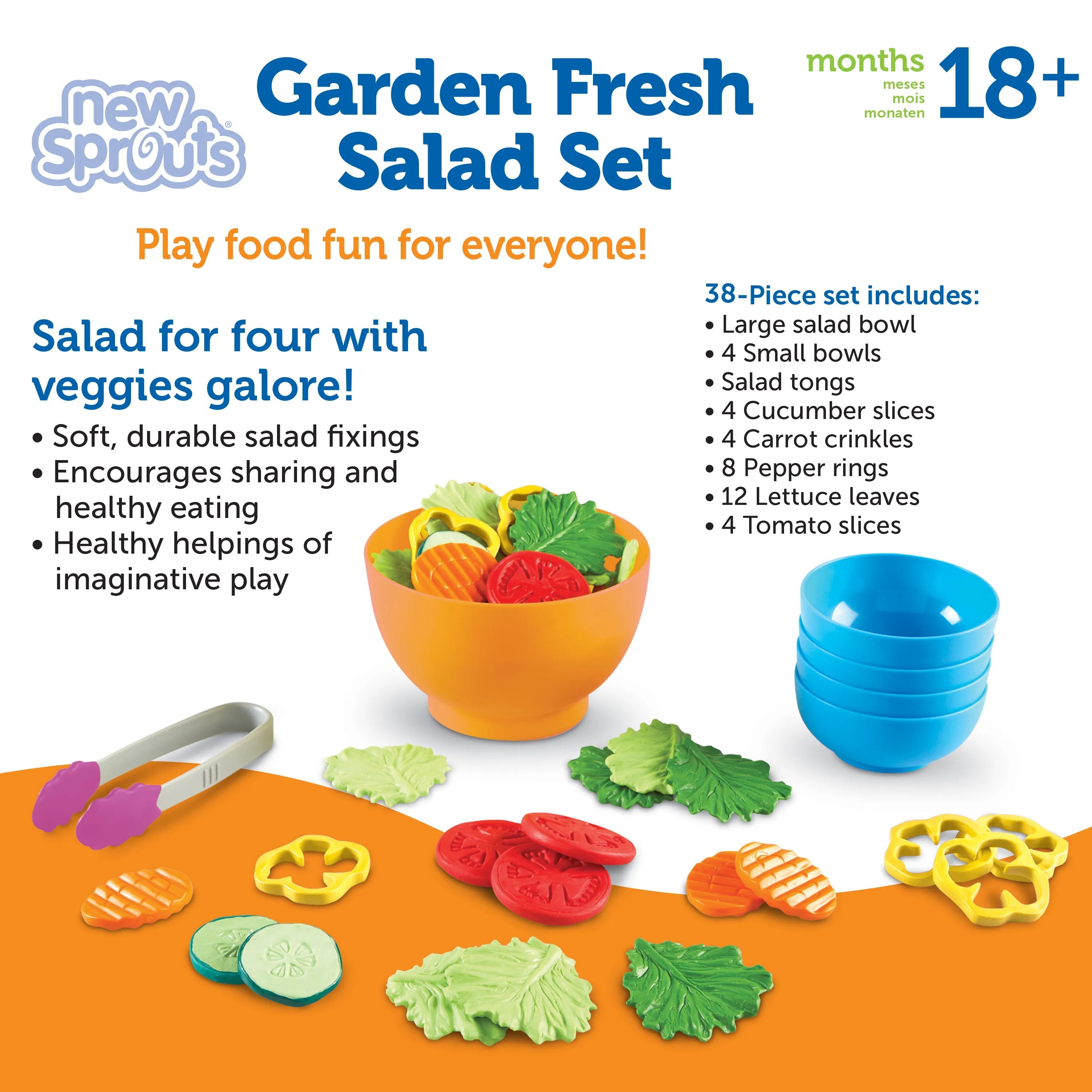Learning Resources-New Sprouts Garden Fresh Salad Set-LER9745-D-Legacy Toys