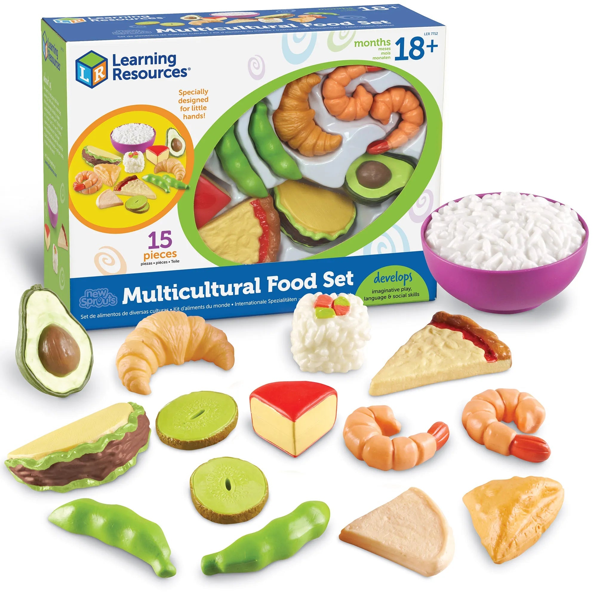 Learning Resources-New Sprouts Multicultural Food Set-LER7712-Legacy Toys