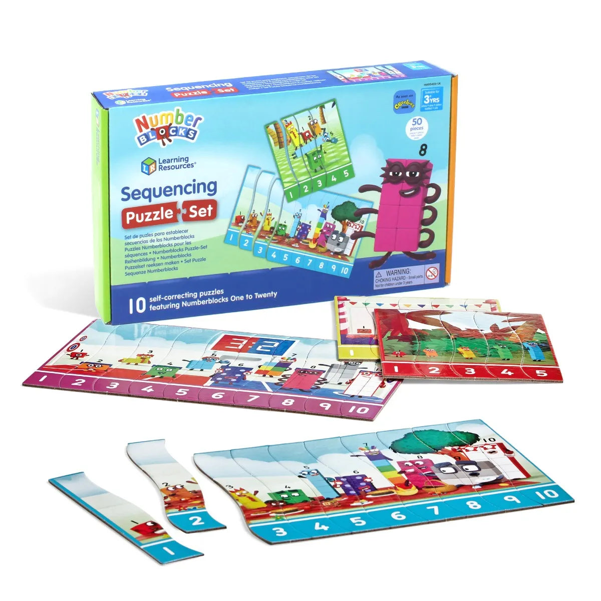 Learning Resources-Numberblocks - Sequence Puzzle Set-95403-Legacy Toys