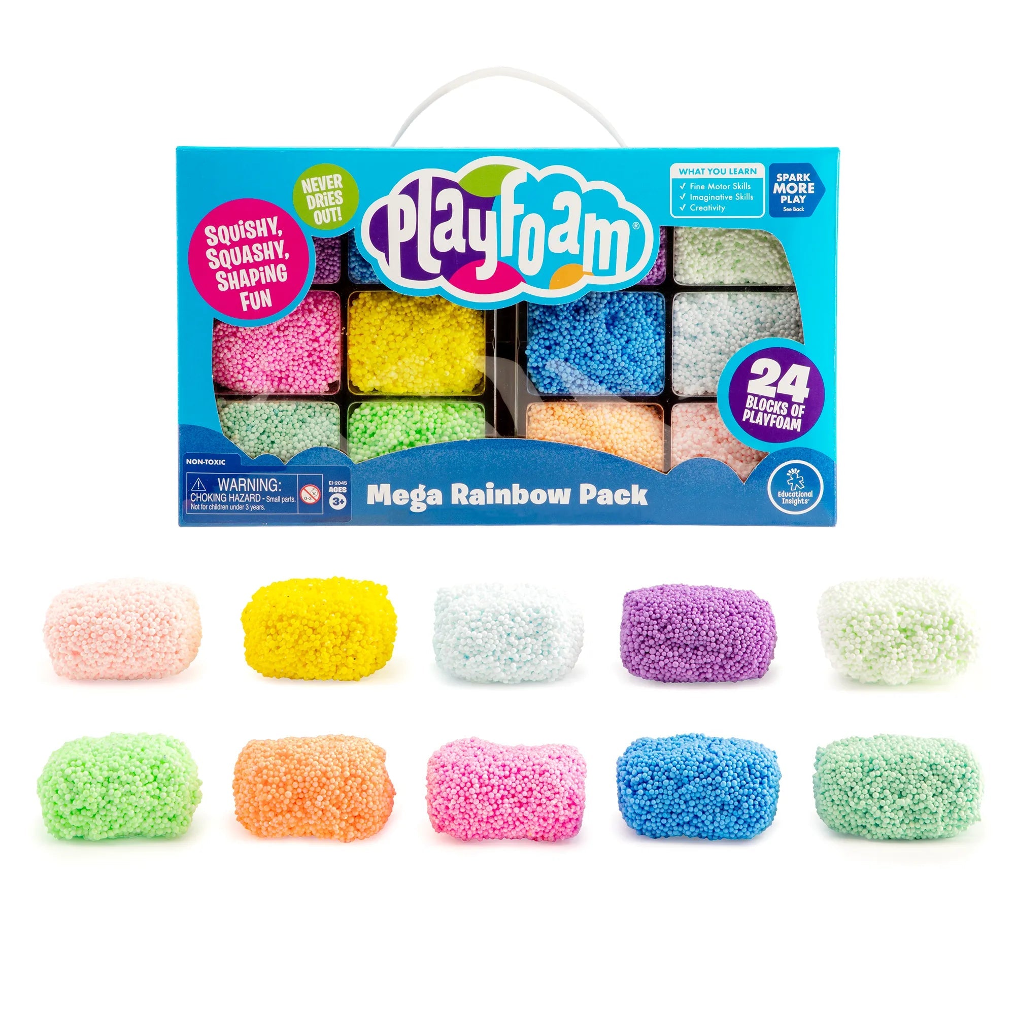 Learning Resources-Playfoam Mega Rainbow Pack-2045-Legacy Toys