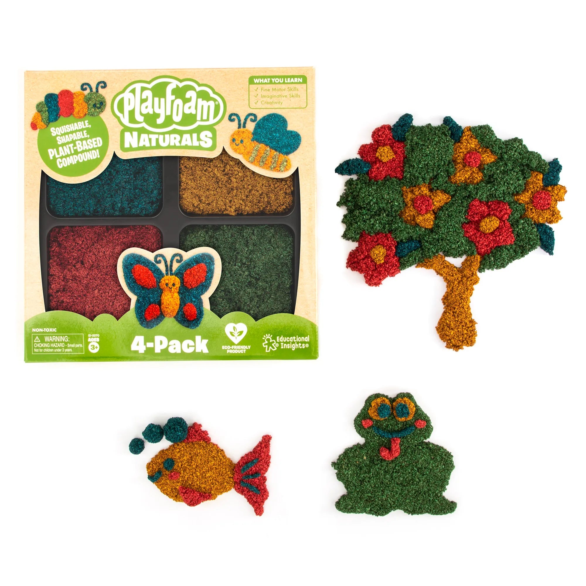 Learning Resources-Playfoam Naturals 4-Pack-2270-Legacy Toys
