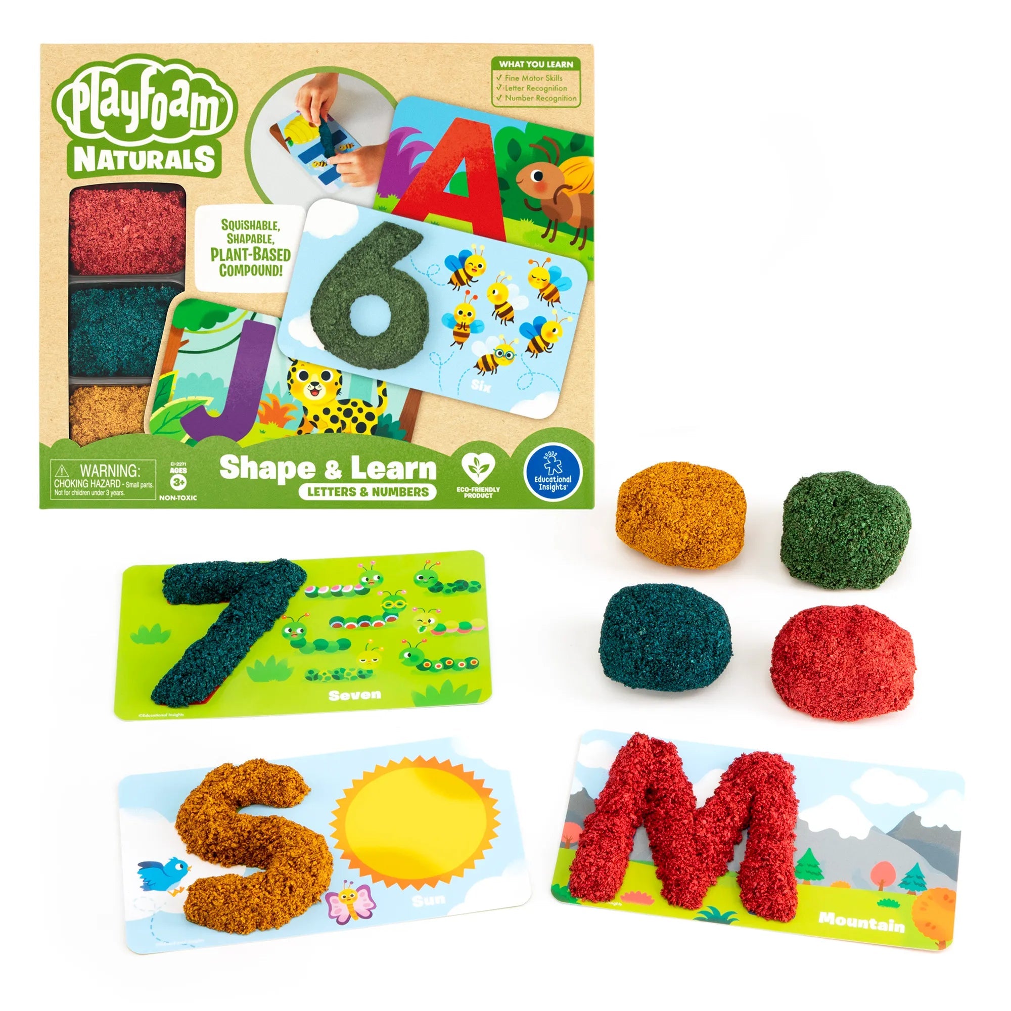 Learning Resources-Playfoam Naturals Shape & Learn Letters & Numbers-2271-Legacy Toys