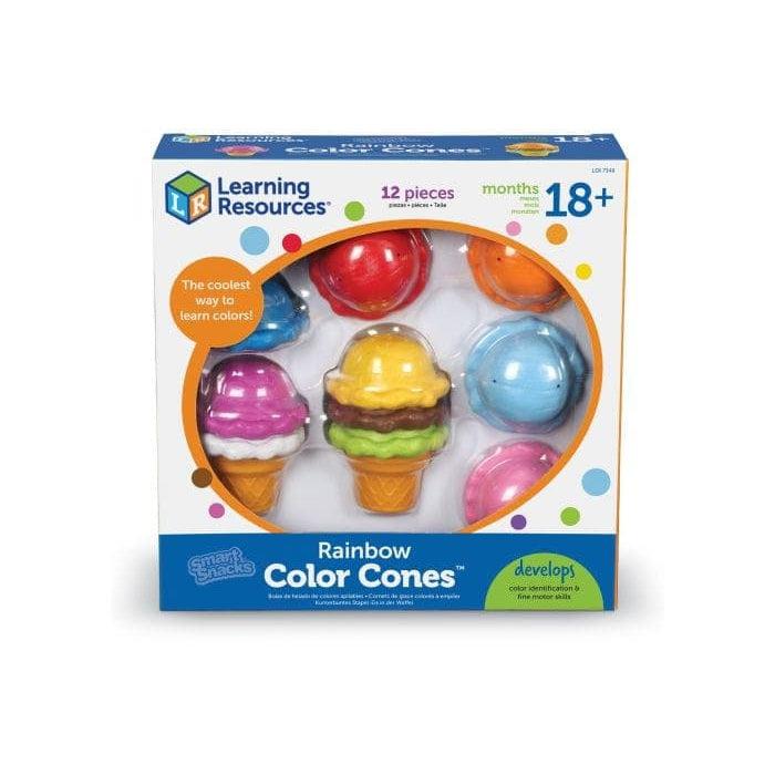 Learning Resources-Smart Snacks Rainbow Color Cones-LER7349-Legacy Toys