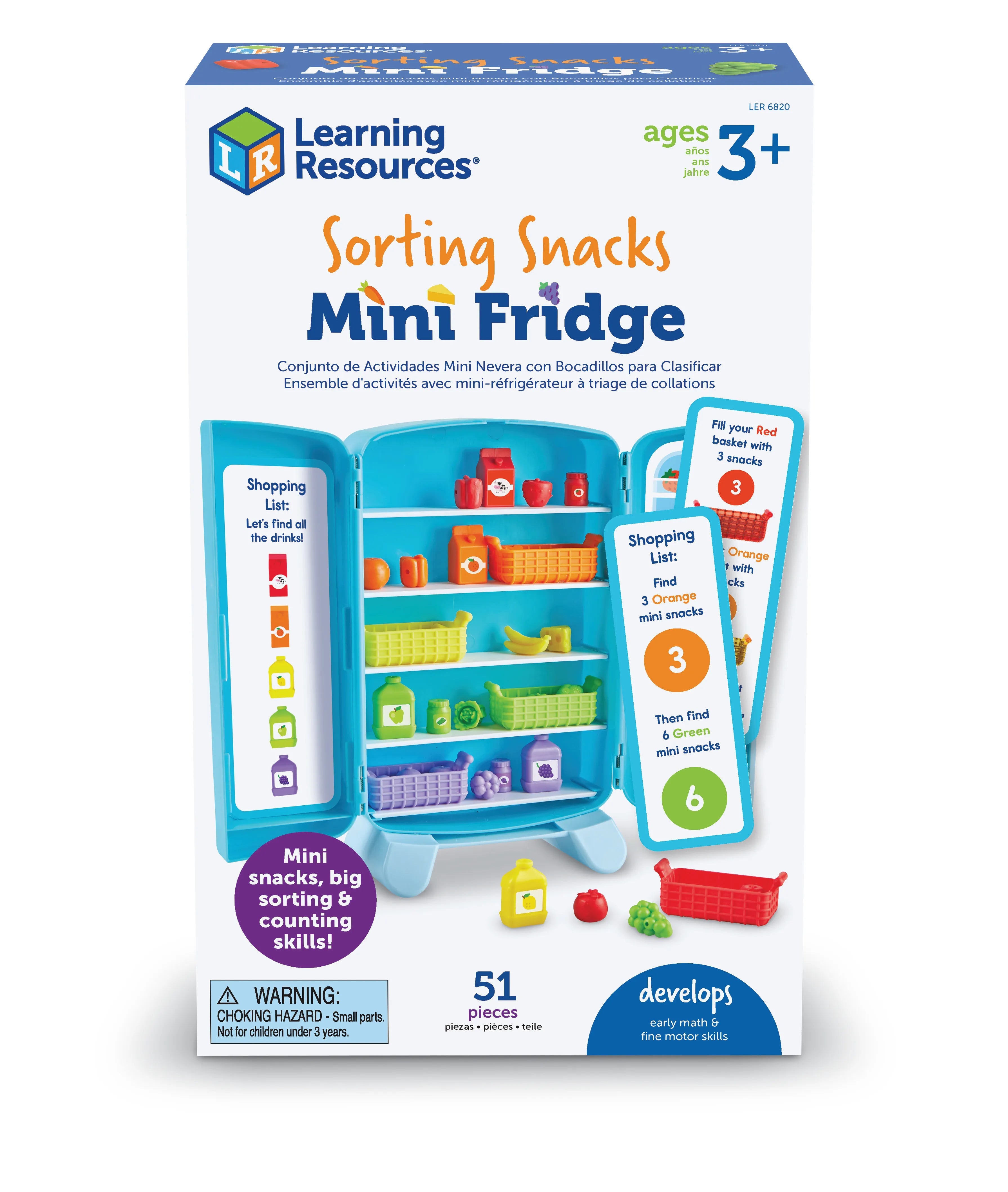 Learning Resources-Sorting Snacks Mini Fridge-LER6820-Legacy Toys