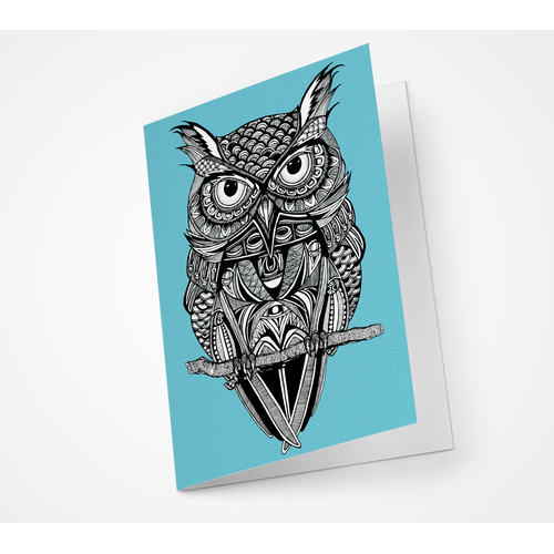 Legacy Bound-Perched Owl Blank Notecard-LBP3101-Legacy Toys