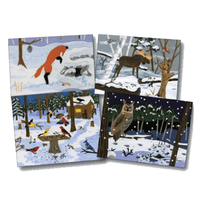 Legacy Bound-Winter Wildlife Notecard Pack-10371-Legacy Toys