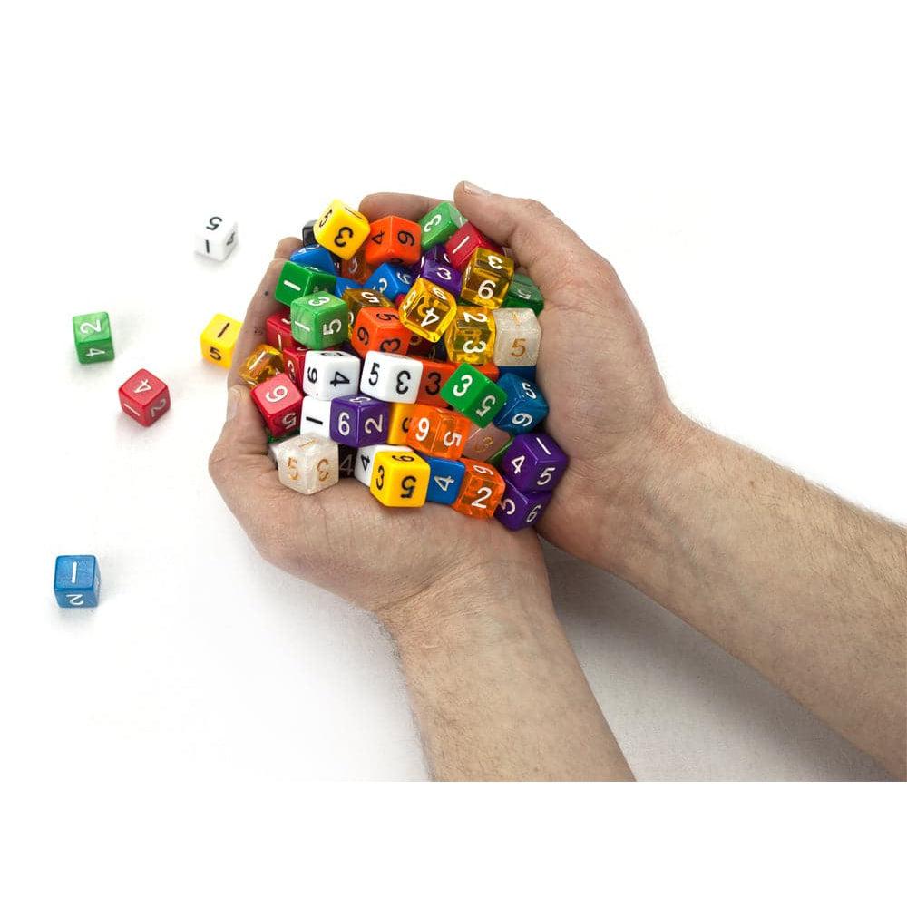 Legacy Dice-100+ Pack of Random D6 Polyhedral Dice in Multiple Colors-GDN4002-Legacy Toys