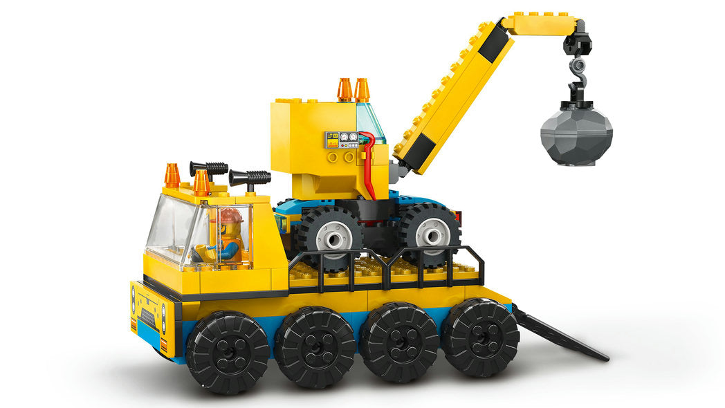 Lego-Construction Trucks and Wrecking Ball Crane-60391-Legacy Toys
