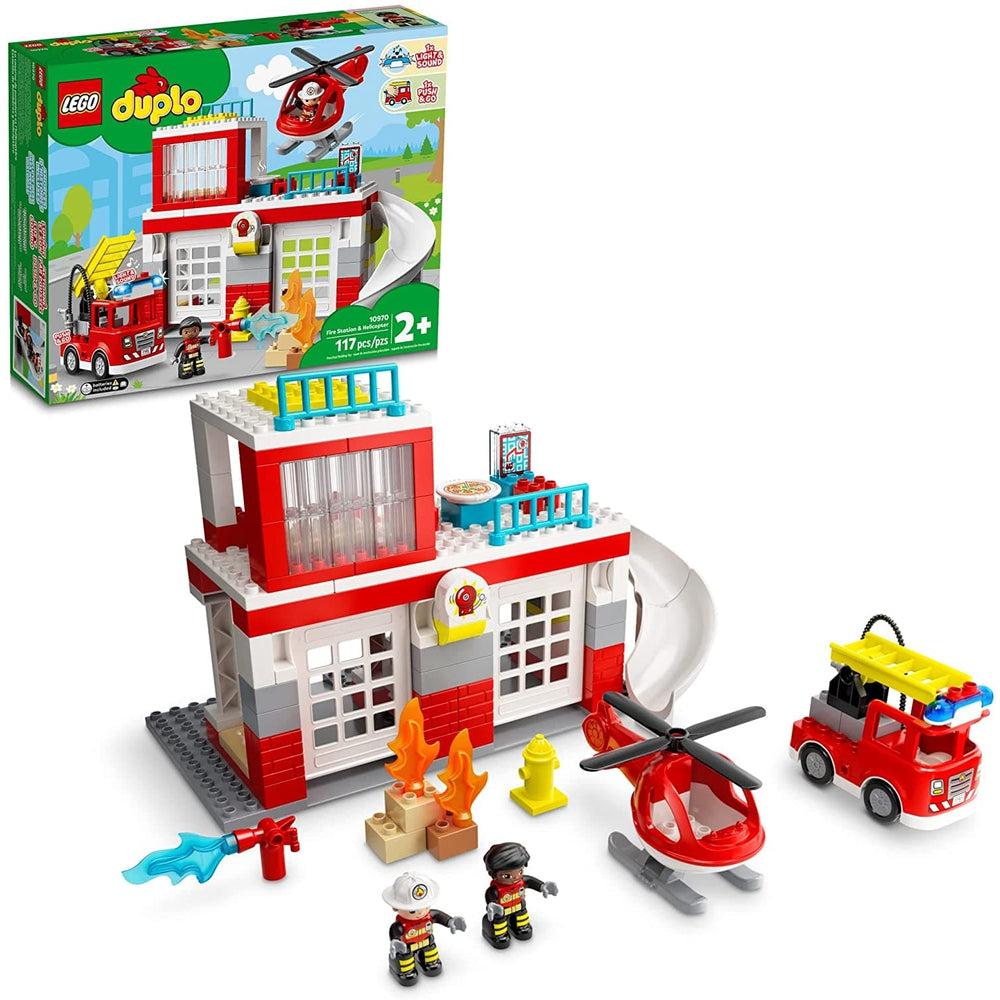 Lego-DUPLO Fire Station and Helicopter-10970-Legacy Toys