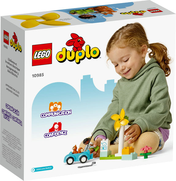 Lego-DUPLO Wind Turbine and Electric Car-10985-Legacy Toys