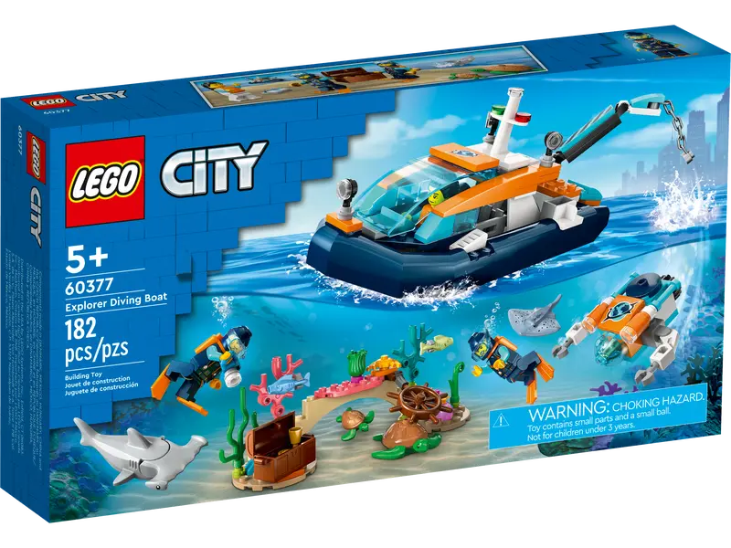 Lego-Explorer Diving Boat-60377-Legacy Toys