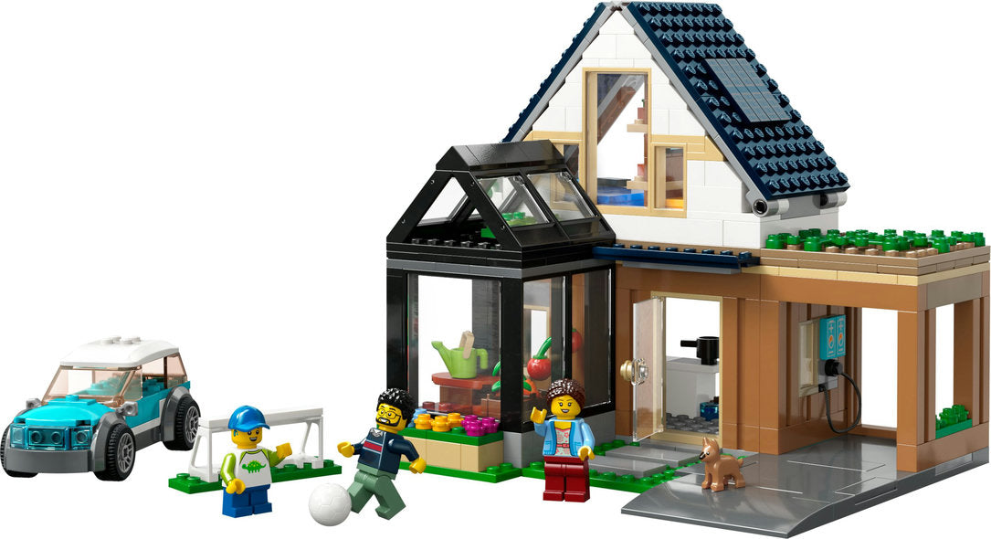 Lego-Family House and Electric Car-60398-Legacy Toys